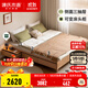 源氏木语实木榻榻米床双人床日式抽屉收纳床简约橡木储物床抽拉床 三抽榻榻米1.35*2m(不含垫)