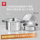 双立人（ZWILLING）不锈钢汤锅蒸笼0涂层家用双耳炖锅抗黄煮面煮粥Silver银光系列 SILVER汤锅+蒸笼（含蒸格） 28cm