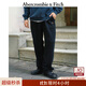 Abercrombie & Fitch【时髦运动风】小麋鹿图案男装25秋冬新款直筒卫裤长裤134-5142 黑色 L (180/86A) 偏大偏长，建议小一码