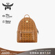 MCM【品牌直供】 STARK 小中号铆钉背包双肩包情侣款 干邑色