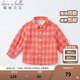 戴维贝拉（DAVE＆BELLA）加绒格子女童衬衣儿童衬衫男童长袖上衣秋冬打底衫宝宝冬季中大童 红色格 120 cm(6Y(建议身高110-120cm))