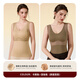 洋奢秋冬季2025新款保暖背心女士带胸垫免穿文胸一体式固定杯内衣 【超值两件装】卡其+深咖 L 建议111到125斤