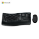 微软Sculpt无线舒适桌面套装 | Sculpt舒适滑控鼠标+键盘 力学舒适设计  Windows 10集成 无线办公键鼠套装