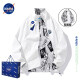 NASA LIKE官方潮牌双面穿外套秋冬季立领夹克男女情侣上衣服宽松大码棒球服 白色 L（建议120-150斤）
