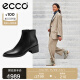 【倪妮同款】ECCO爱步时装靴 冬季时尚通勤女靴皮靴短靴 型塑212303 黑色21230301001 37