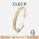 Clect珂里如意9999足银手镯女民族风国潮内心经复古开口手镯子生日礼物
