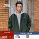 VANS范斯官方 男女情侣棉夹克连帽棒球服外套 黑色   M   