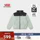 VANS范斯官方 男女情侣羽绒夹克拼色立领经典LOGO 灰绿色 L 含绒量:233g
