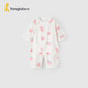 童泰（TONGTAI）婴儿连体衣夏薄款纯棉男女宝宝衣服无骨哈衣提花爬服粉色73cm