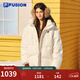 FILA FUSION斐乐潮牌情侣款羽绒服2025冬季新款宽松保暖连帽外套 牧筠白-IV S 165/88A/S