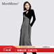 MeetMetro玛依尔法式轻熟收腰连衣裙女2025冬新款设计感撞色裙子 拼色 S