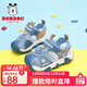 巴布豆（BOBDOG）男童凉鞋夏季新款包头儿童凉鞋中大童软底宝宝沙滩鞋子 月光蓝/蔚蓝-22075 22 适合脚长13.5cm
