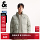 杰克·琼斯（JACK&JONES）男装25年冬季严寒PU羽绒服男士加厚短款无帽立领宽松潮流仿皮外套 E02鼠尾草色 M （175）
