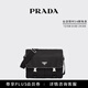 PRADA/普拉达【礼物】男士再生尼龙和Saffiano皮革大号单肩包 黑色