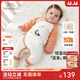 英氏婴儿夹棉连体衣秋冬保暖长袖宝宝内衣女童男童宝宝包屁衣婴儿服 撞色卡通鹅【和哈款】 59cm （建议1-3个月）