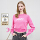 橘滋（Juicy Couture）25秋新款针织衫提花图案修身圆领短款毛衣女霓虹织语 玫红 S