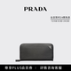 PRADA/普拉达【礼物】男士三角形Saffiano皮革钱夹钱包 黑色