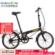 大行（DAHON）折叠自行车20英寸铝合金轻便6速通勤单车 KBA061黑色