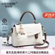 纪诗哲（GIEVSZHE）品牌轻奢侈包包女包新款女生单肩手提包圣诞情人节礼物送女友老婆 米白色【次日达】热销款 精美礼盒装