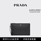 PRADA/普拉达【礼物】男士Re-Nylon和Saffiano牛皮革包手拿包 黑色
