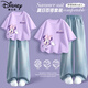 迪士尼（Disney）童装儿童时尚套装2026夏季新款洋气韩版女童牛仔裤套装甜女孩衣服