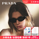 PRADA普拉达墨镜太阳镜复古猫眼窄框太阳镜男女高级感眼镜 0PR26ZSF-16K08黑色框+灰色片