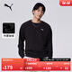 彪马（PUMA）加绒保暖针织卫衣套头衫男女新款秋季圆领运动上衣632292 黑色-01 M (175/96A)