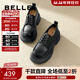 百丽（Belle）百搭牛津鞋女通商场同款通勤厚底小皮鞋B1Q1DCM4 黑色 37 (235mm)