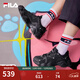 FILA 斐乐猫爪鞋4代女鞋老爹鞋情侣运动鞋复古时尚休闲鞋网面透气 【女款】黑-BK 37.5