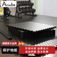 Aowbs健身房地垫隔音减震家用地板拼接楼层地胶高密度橡胶地毯运动防震 2cm加厚【环证优选】 6片装【次日达】
