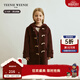 Teenie Weenie  Kids小熊童装秋冬款男女童保暖双面呢羊毛连帽大衣 酒红色 130 cm