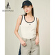 beanpole【新品】滨波 夏季女士休闲简约薄款U领纯棉撞色背心吊带 白色 M 165/88A