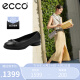 爱步（ECCO）女单鞋 百搭圆头玛丽珍鞋芭蕾舞鞋女 雕塑奢华222323 黑色36