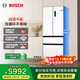 博世（BOSCH）冰箱【59.9cm超薄平嵌】家用501L法式四开门多门变频电冰箱 双循环大容量 清风净味 支持国家补贴 白色KME50A20TI