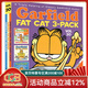 加菲猫英文原版漫画 合集 故事三合一 Garfield Fat Cat 3 Pack 经典趣味幽默漫画 儿童图画故事书 Jim Davis进口原版书籍 绿山墙 预售 加菲猫漫画 三合一 20