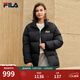 FILA 斐乐情侣款羽绒服2025冬季新款防泼水防污渍两面穿RGB多彩羽绒 正黑色-BK XL 180/100A/XL