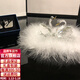 禧卡森  汽车摆件水晶天鹅装饰品2024新款车内饰品车载中控台高档用品 典雅白天鹅+羽毛坐垫