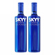 深蓝（SKYY）品牌推荐 深蓝伏特加 SKYY VODKA 蓝天伏特加 原装进口洋酒烈酒 深蓝伏特加 750mL 2瓶