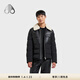 Moose Knuckles PUFFER 男士皮革拼接鹅绒小剪刀羽绒服 黑色 M