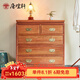 唐煌轩红木家具缅甸花梨(学名:大果紫檀)简正五斗柜中式玄关柜实木储物柜收纳柜白胚 五斗柜