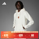 adidas拜仁慕尼黑125周年系列足球休闲文化连帽卫衣男装阿迪达斯 汉玉白   L  