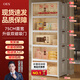 OES收纳柜储置物柜收纳箱带轮置简易零食柜衣柜子可折叠家用厨房柜子 【75面宽】折叠免安装/加粗加厚 五层【近期热销/性价比推荐】