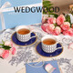 Wedgwood金粉年华午夜蓝2杯2碟骨瓷咖啡杯碟下午茶杯碟高颜值咖啡杯
