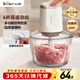 小熊（Bear）绞肉机家用 绞馅机 婴儿辅食机 绞肉绞菜多功能一体机料理搅拌机蒜泥打蒜器搅肉机碎肉机QSJ-E03C8