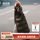 波司登（BOSIDENG）25新款丝绒拿铁羽绒服女长款90鹅绒经典商务连帽冬外套商场同款 自在暖咖7F88-丝绒拿铁/博主同款 【趋势推荐】 S 160/84A 体重约100-110斤