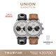 宇联（UNION GLASHUTTE SA）格拉苏蒂德国手表诺拉敏斯限量版计时机械男士腕表马年新年礼物
