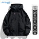 真维斯（Jeanswest）夹克男春秋季连帽外套男户外运动防风登山服冲锋百搭风衣