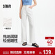 森马（Semir）森柔牛仔牛仔裤女凉感阔腿裤25夏显腿长裤子109325124006
