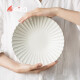 爱陶(AITO)餐具 日本进口濑户烧陶瓷复古餐具盘子碟饭碗 月白色大盘φ23×H4.5cm