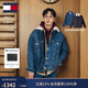 TOMMY JEANS【三合一铺棉内胆】秋冬男装美式潮流宽松牛仔棉服夹克外套 牛仔蓝/藏青色1AA M （推荐：140-160斤）